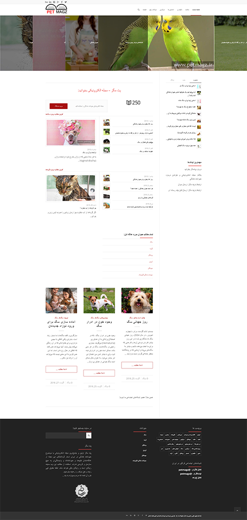طراحی سایت خدمات مرتبط با حیوانات خانگی